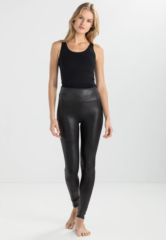 Spanx FAUX LEATHER LEGGINGS - Leggings - Strümpfe - Black
