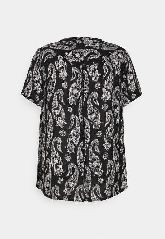 PASSA AMI - Bluse - Black/chalk