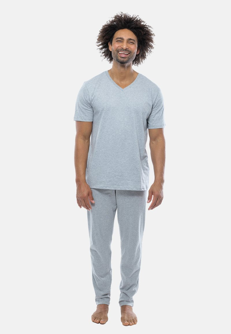 Schiesser MIX SET - Nachtwäsche Set - Grau