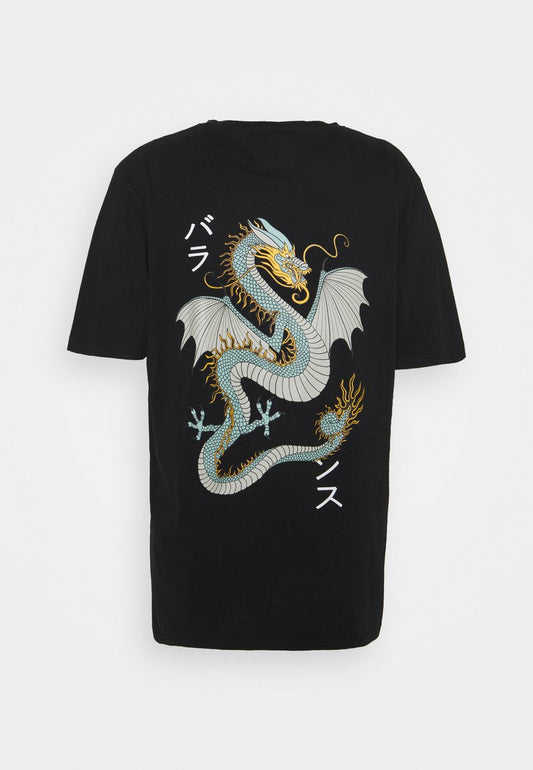 Denim Project DRAGON BOX TEE - T-Shirt Print - Black
