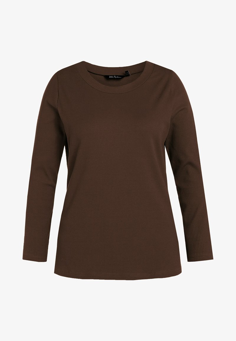 Ulla Popken Langarmshirt - Baksteenbruin