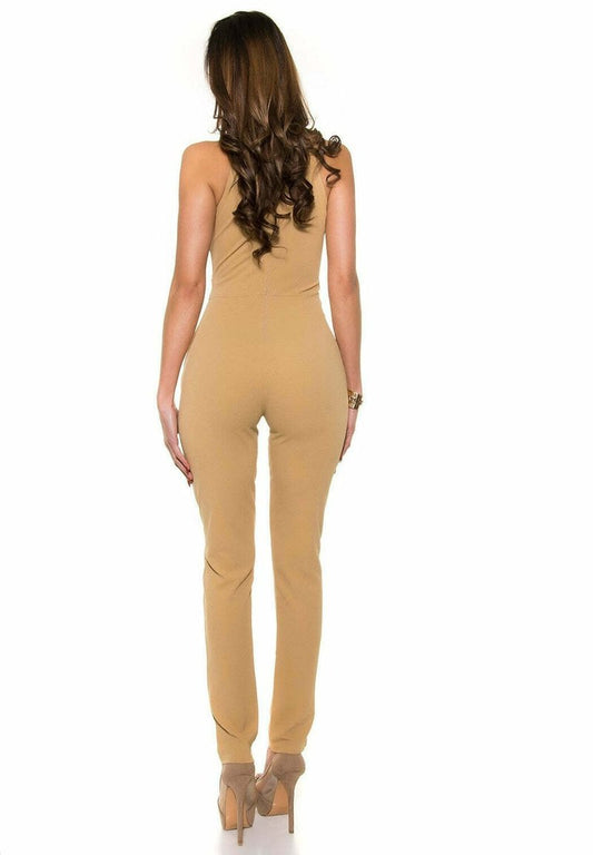 OVERALL MIT DEZENTEN CUT-OUTS - Jumpsuit - Beige