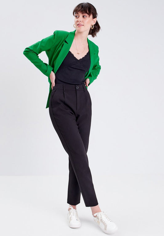 CITY MIT KAROTTE - Stoffhose - Noir
