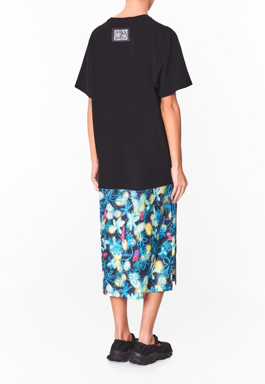 Jerseykleid - Graffiti Flowers Blue