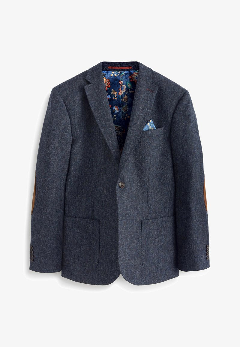Next SIGNATURE MOONS BRITISH TEXTURED WITH ELBOW PATCHES - Sakko - Blue