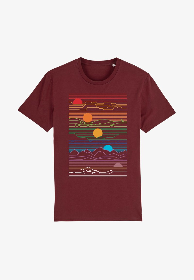 SUN AND MOON - T-Shirt Print - Bottle Green