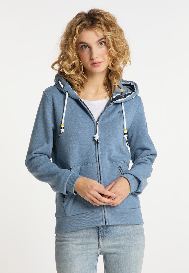 Schmuddelwedda Sweatjacke - Blau Melange