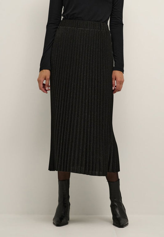 Kaffe KALINDA - A-Linien-Rock - Black W Black Lurex