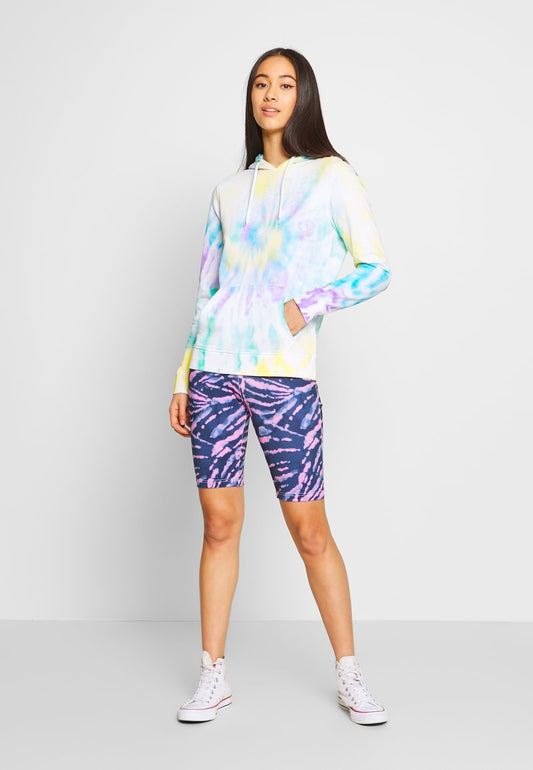 URBAN CLASSICS LADIES TIE DYE CYCLING - Shorts - Darkshadow/pink