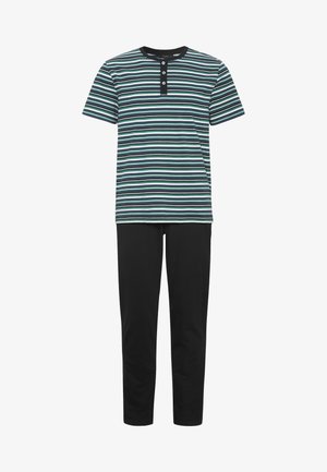 Seidensticker SET - Pyjama - Navy Stripe Olive