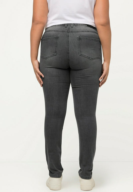 Ulla Popken GROSSE GRÖSSEN SARAH, 5-POCKET, HIG - Jeans Slim Fit - Grey Denim