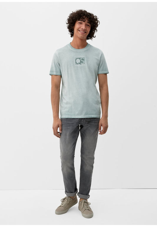 QS By S.Oliver MIT LABELSTICKEREI - T-Shirt Print - Helles Petrol