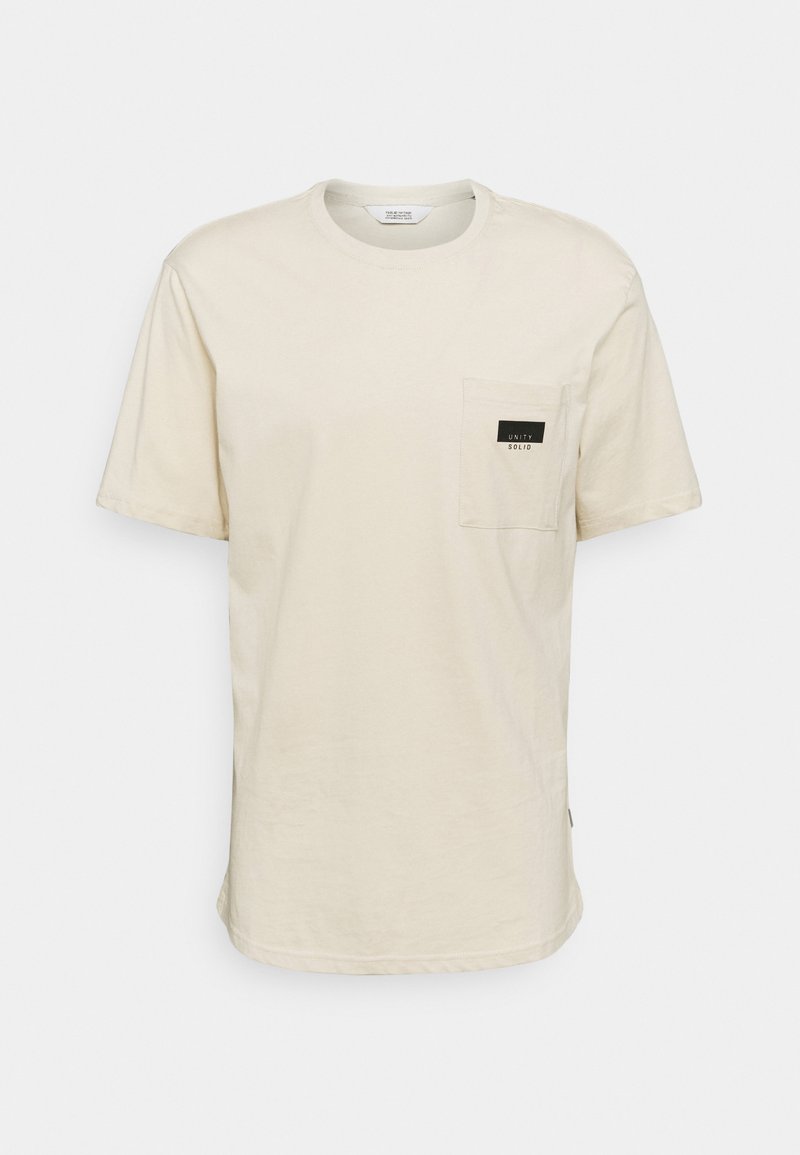 Solid SDVICENTE TEE 21106125 - T-Shirt Print - Oatmeal