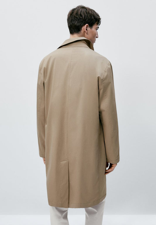 Massimo Dutti DOUBLE-BREASTED - Trenchcoat - Beige
