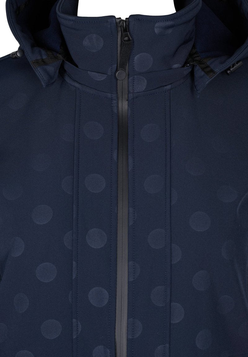 Zizzi WITH A DETACHABLE HOOD - Regenjacke / Wasserabweisende Jacke - Navy