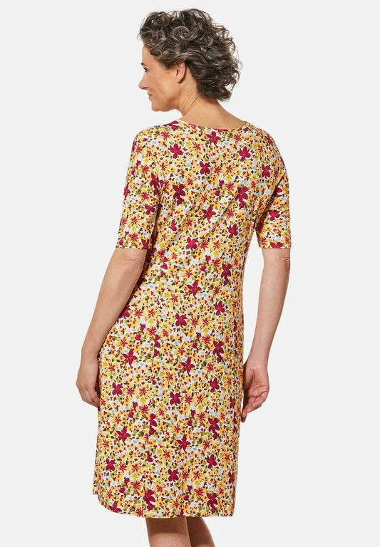 GOLDNER Jerseykleid - Bunt/geblümt