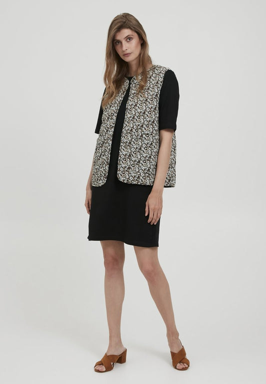 Fransa FRBAQUILLI 2 WAISTCOAT - Weste - Sand Flower Mix