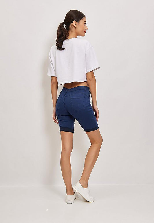 PUSH UP BIG - Jeans Shorts - Dunkelblau