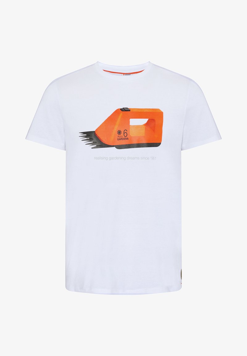 Gardena MIT GRASSCHEREN FRONTPRINT - T-Shirt Print - Bright White