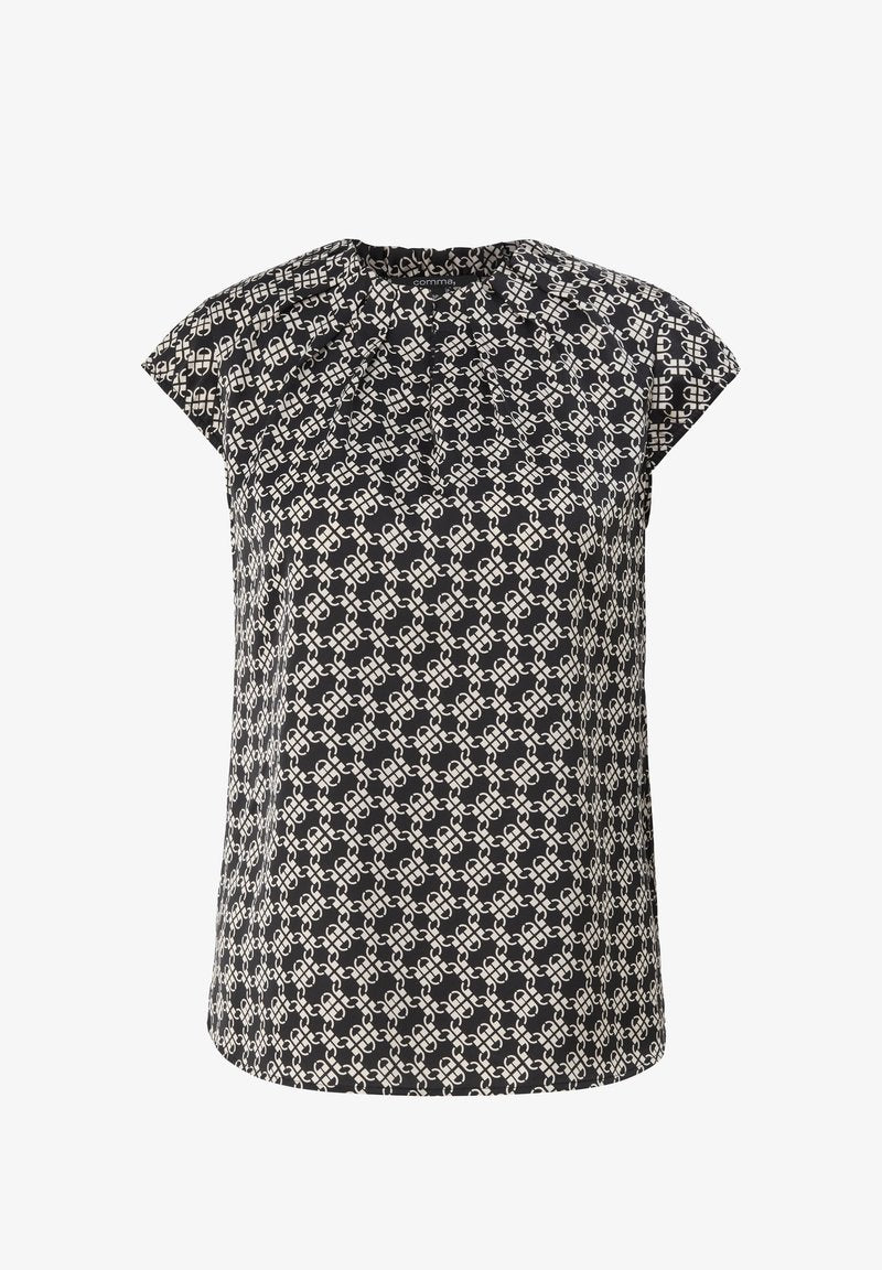 Comma T-Shirt Print - Schwarz