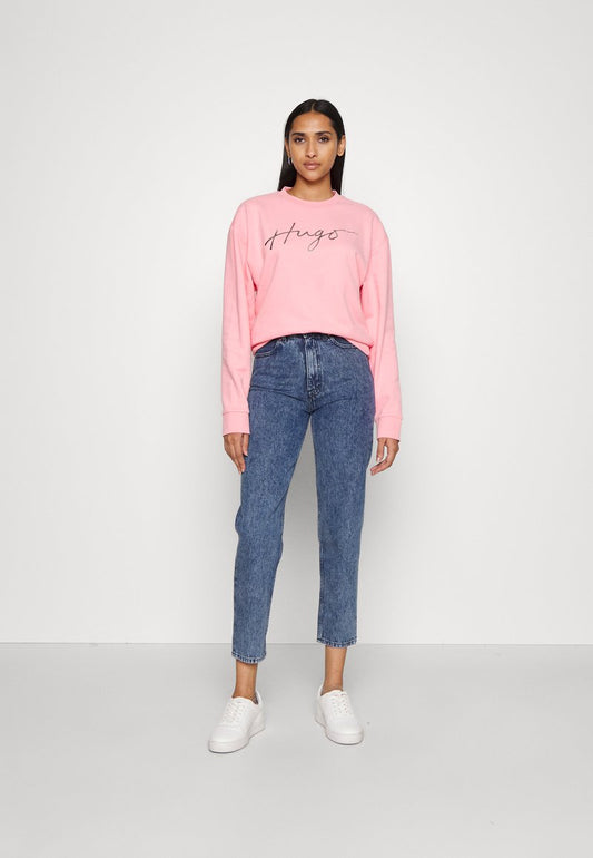 Hugo EASY CREW - Sweatshirt - Bright Pink