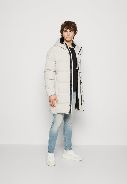LONG PARKA JACKET - Wintermantel - Stone