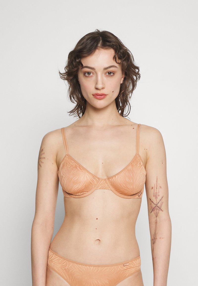 CALVIN KLEIN UNDERWEAR UNLINED DEMI - Bügel BH - Sandalwood