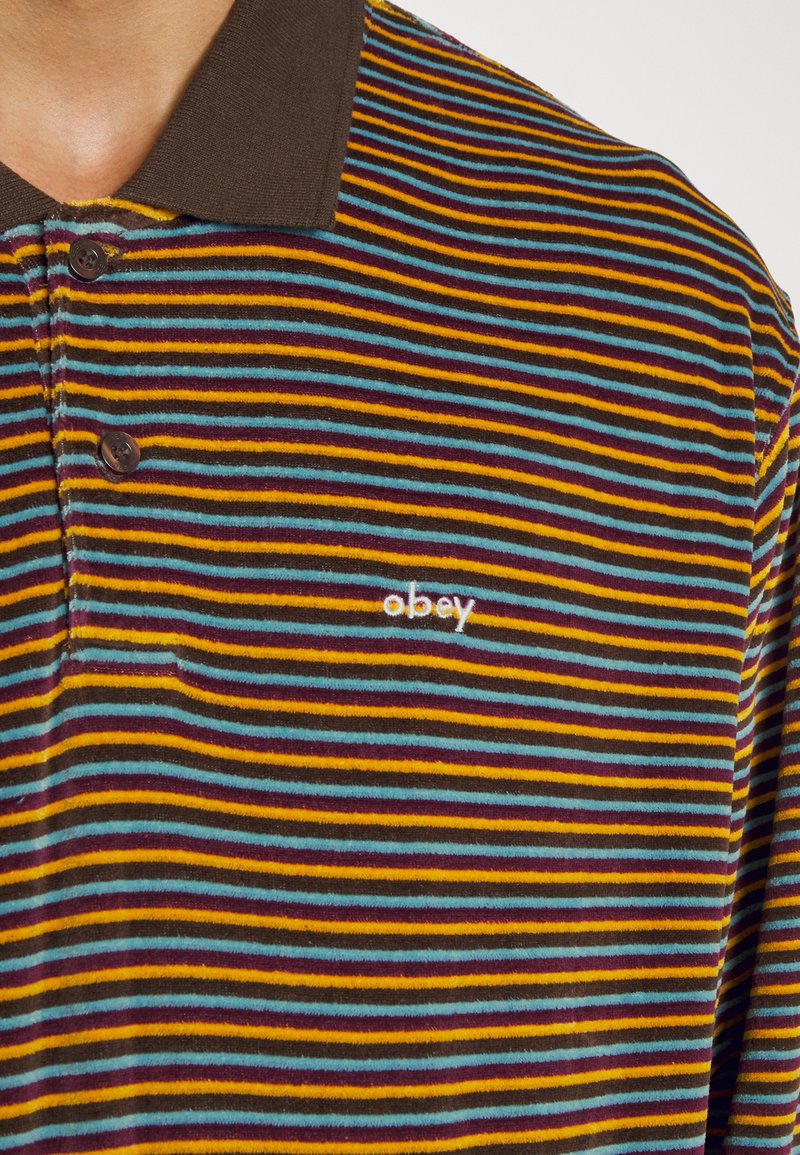 Obey Clothing KEPT POLO UNISEX - Sweatshirt - Dark Oak/multi
