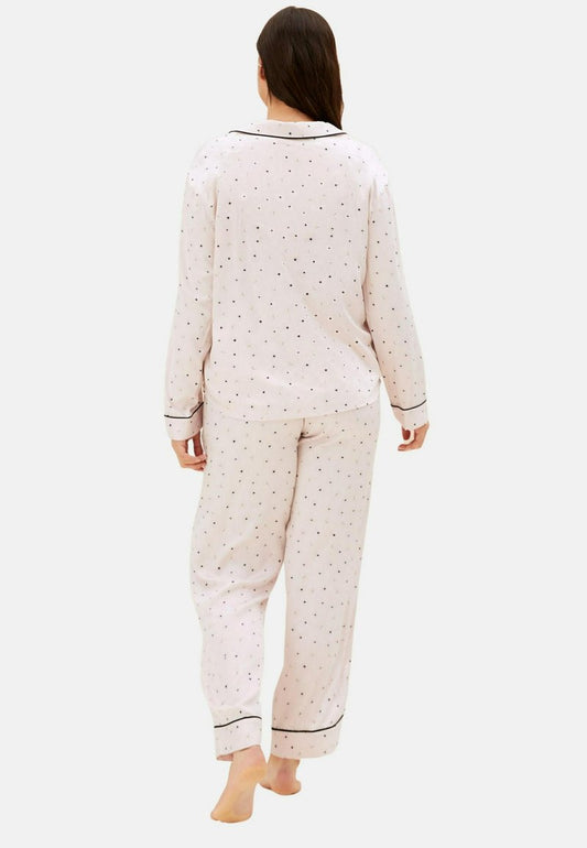 Marks & Spencer STAR PRINT REVERE COLLAR SET - Nachtwäsche Set - Soft Pink