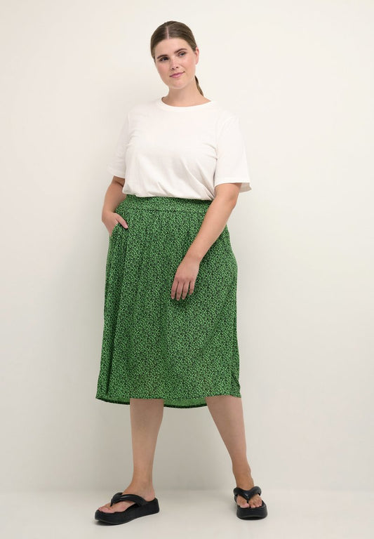 ISMA AMI - A-Linien-Rock - Poison Green Black Flower