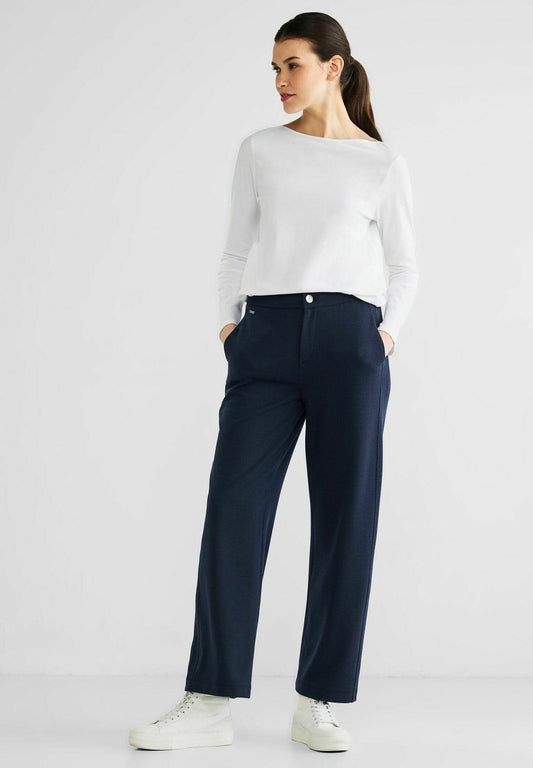 STREET ONE CASUAL FIT - Stoffhose - Blau
