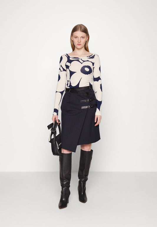 Marimekko LIAANI UNIKKO - Langarmshirt - Dark Blue/grey