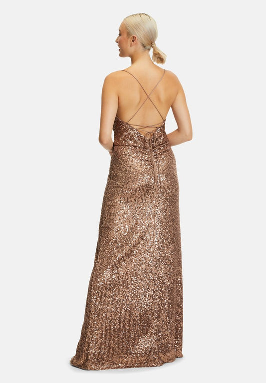 Vera Mont ABEND MIT PAILLETTEN - Ballkleid - Cream Gold