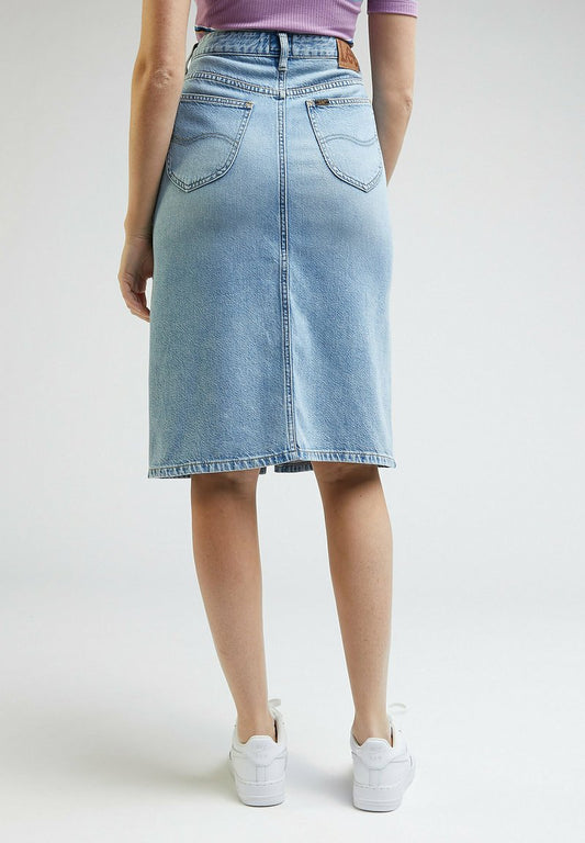 Lee MIDI - Jeansrock - Frosted Blue