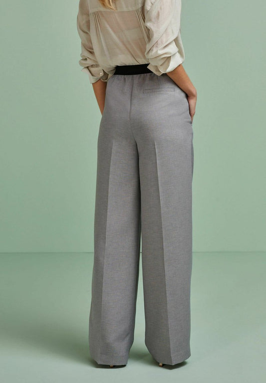 Next WAISTBAND DETAIL STANDARD - Stoffhose - Grey