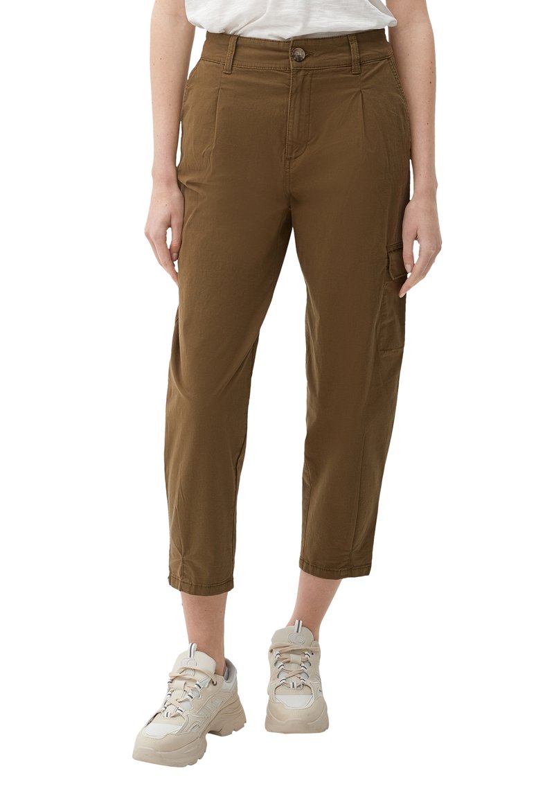 S.Oliver MIT PATTENTASCHE - Cargohose - Olivgrün