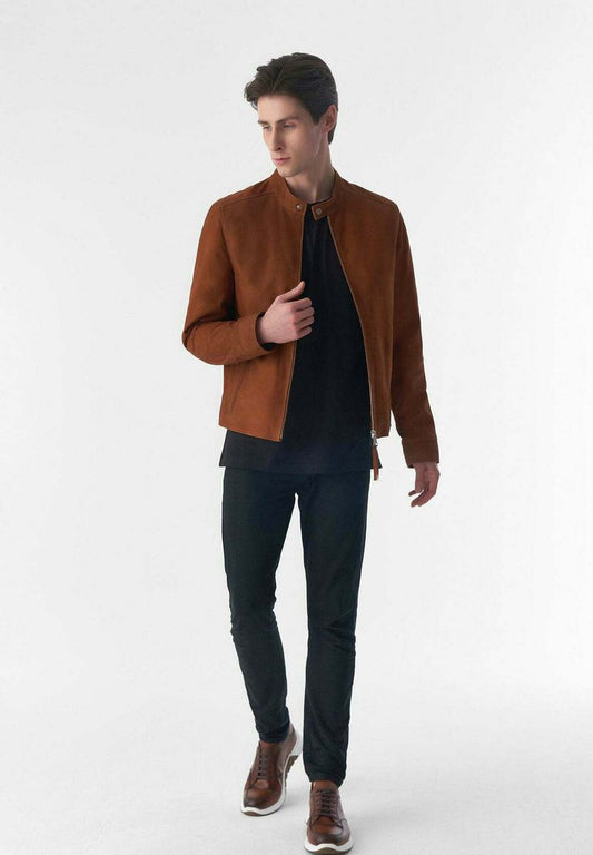 Lederjacke - Tan
