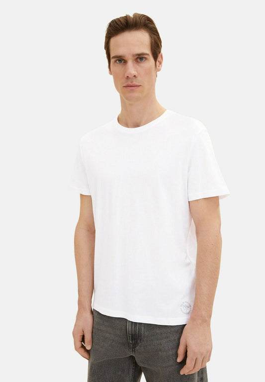 Tom Tailor IM VIERERPACK - T-Shirt Basic - White