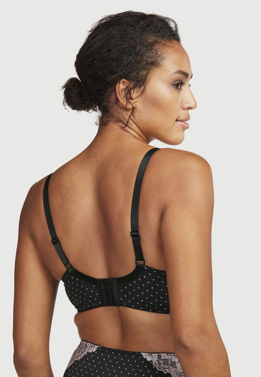 LENA SOFT - Triangel BH - Black Beige Dotted