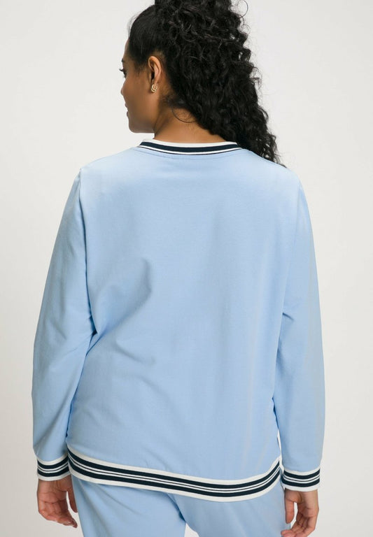 Ulla Popken Sweatjacke - Eisblau