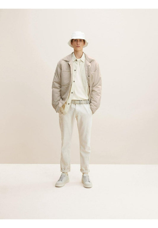 TOM TAILOR Denim MIT RÜCKENPRINT - T-Shirt Print - Soft Light Beige