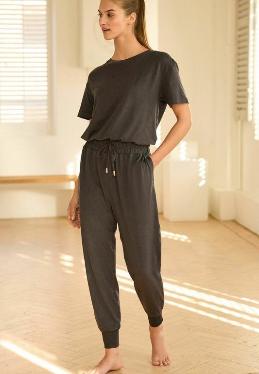 Next ACTIVE SHORT SLEEVE PETITE - Jumpsuit - Charcoal Grey