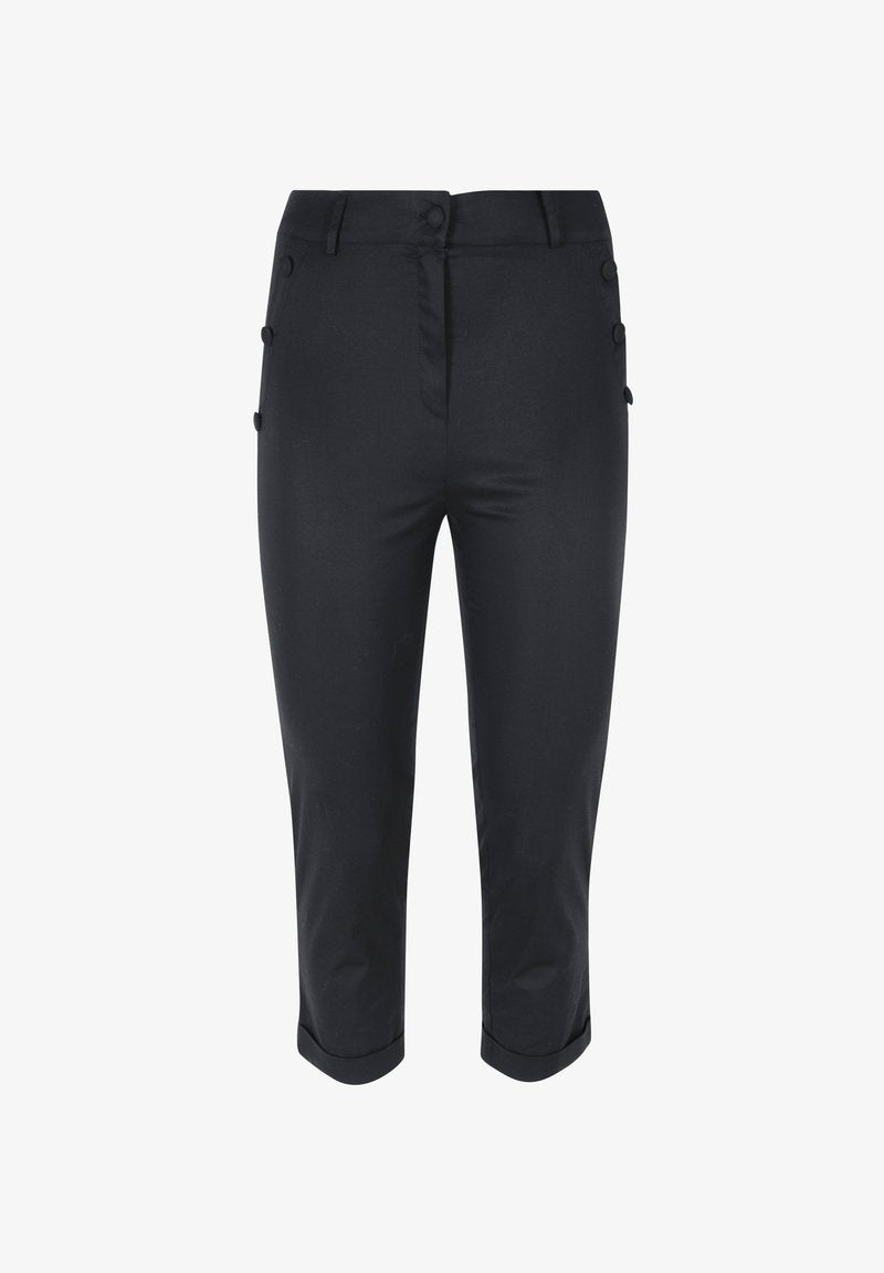 AVEC EFFET POCHE À L'ITALIENNE - Stoffhose - Noir
