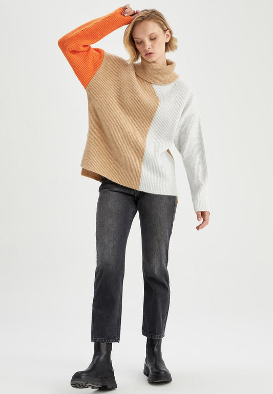 DeFacto OVERSIZE FIT - Strickpullover - Beige