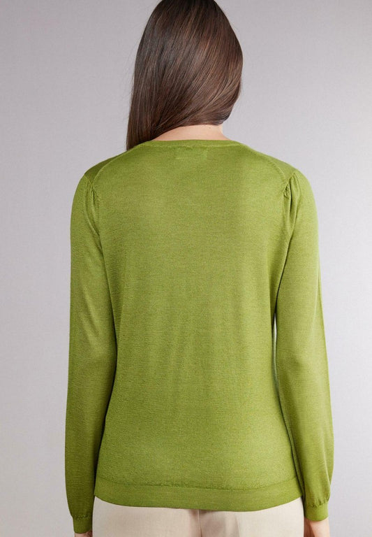 ULTRAFINE - Strickjacke - Verde Oliva Tc