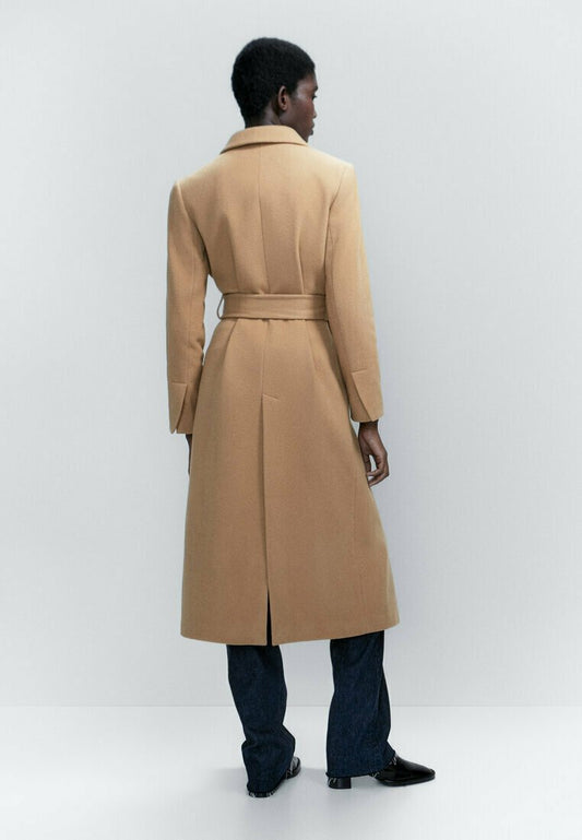 Massimo Dutti ROBE - Klassischer Mantel - Camel