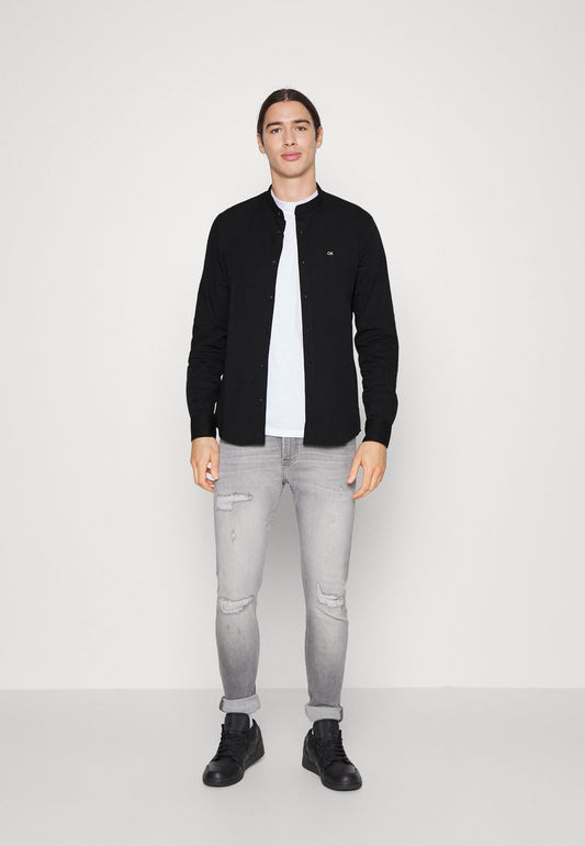 Calvin Klein STAND UP COLLAR - Hemd - Black