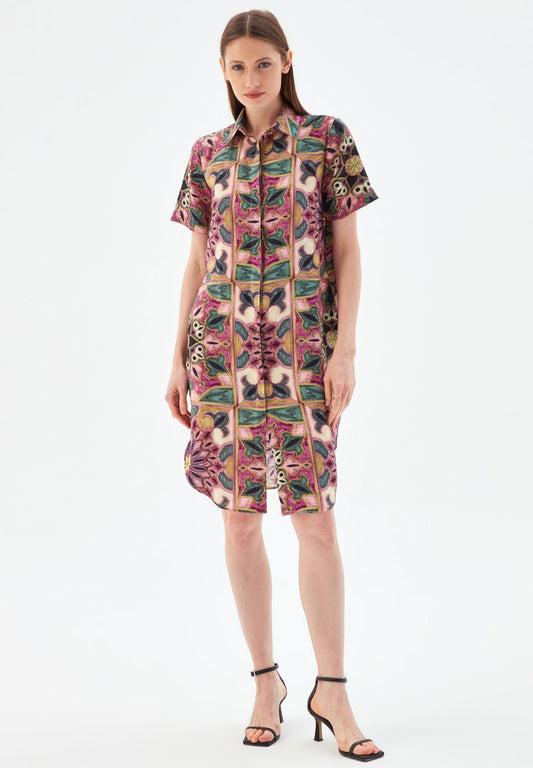 VALERIE - Blusenkleid - Printed Purple