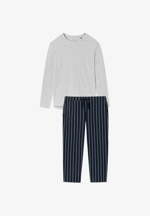 Schiesser KURZ - Nachtwäsche Set - Dunkelblau Creme