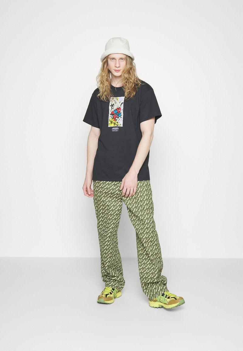 HUF MOODY TEE - T-Shirt Print - Black